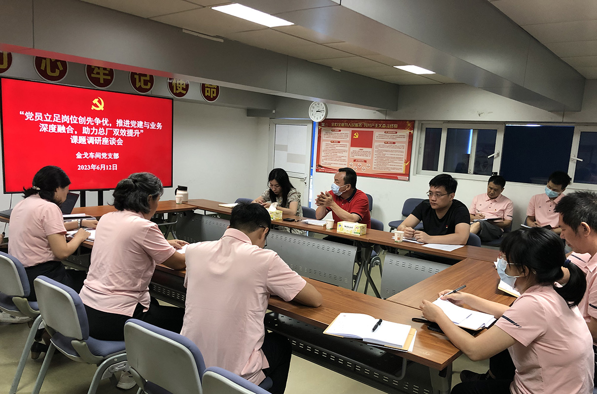 党建引领谱新篇，凝心聚力促发展——总厂党委书记许宜昌到金戈车间党支部发展调研座谈